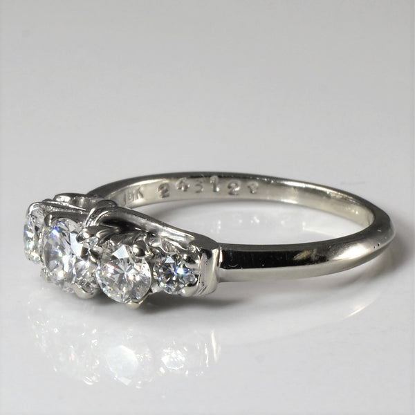 Mid Century Five Stone Diamond Ring | 0.68ctw | SZ 5 |