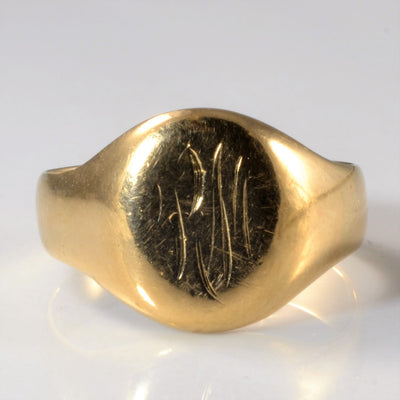 Initial 'RM' Gold Signet Ring | SZ 8 |