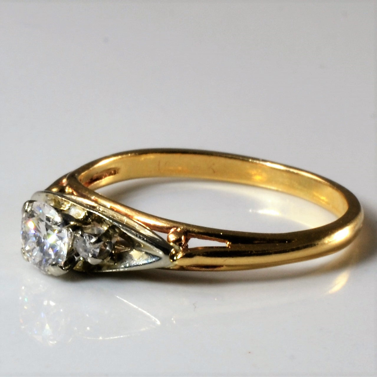 High Set Three Stone Diamond Ring | 0.31ctw | SZ 6 |