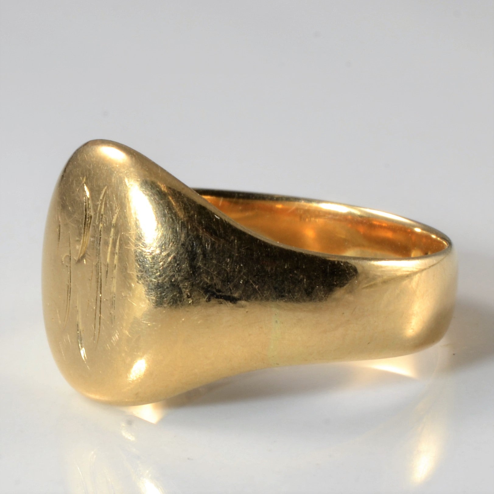 Initial 'RM' Gold Signet Ring | SZ 8 |