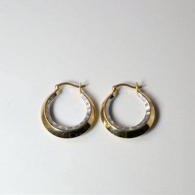 Two Tone Gold Hoops |