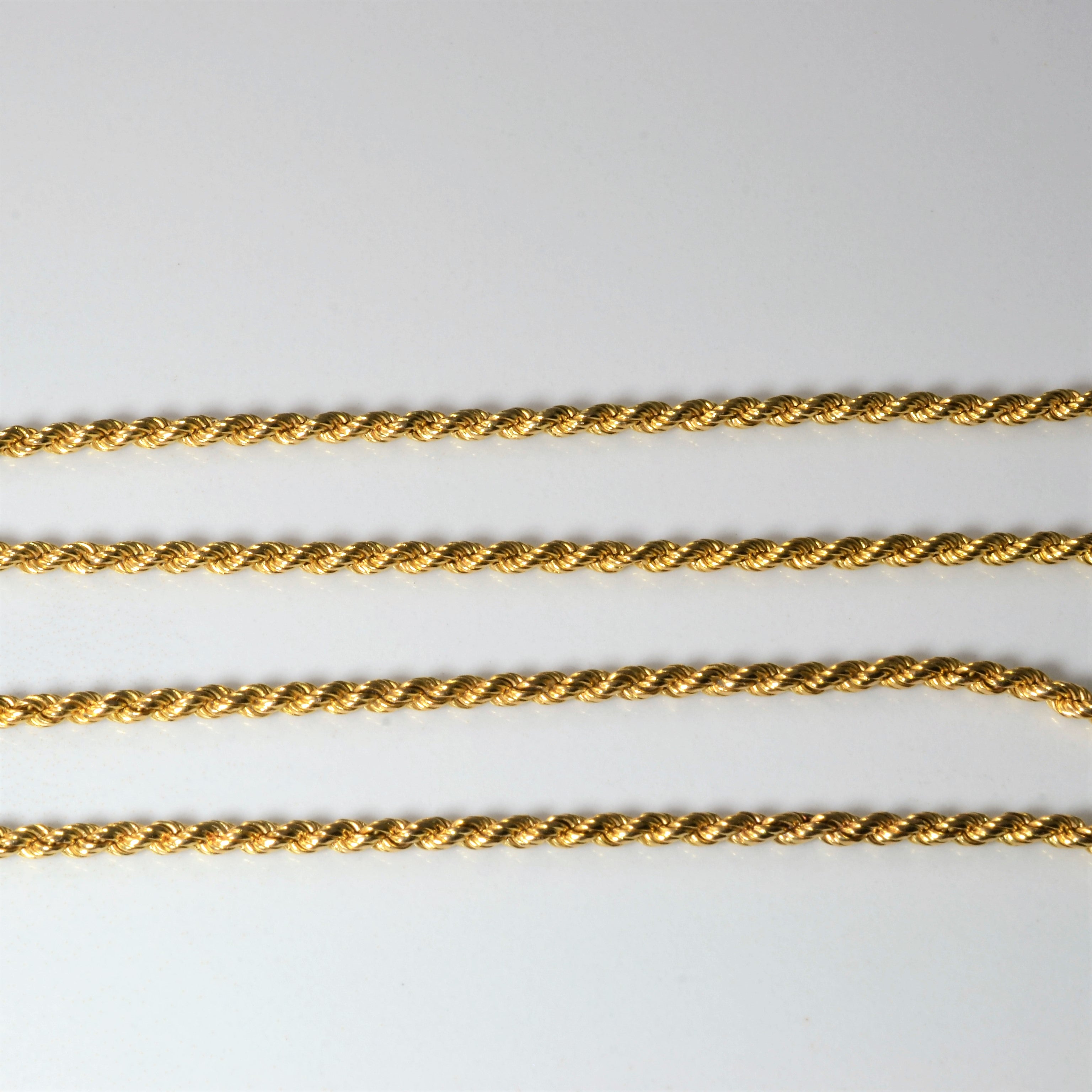 18k Yellow Gold Rope Chain | 18"|