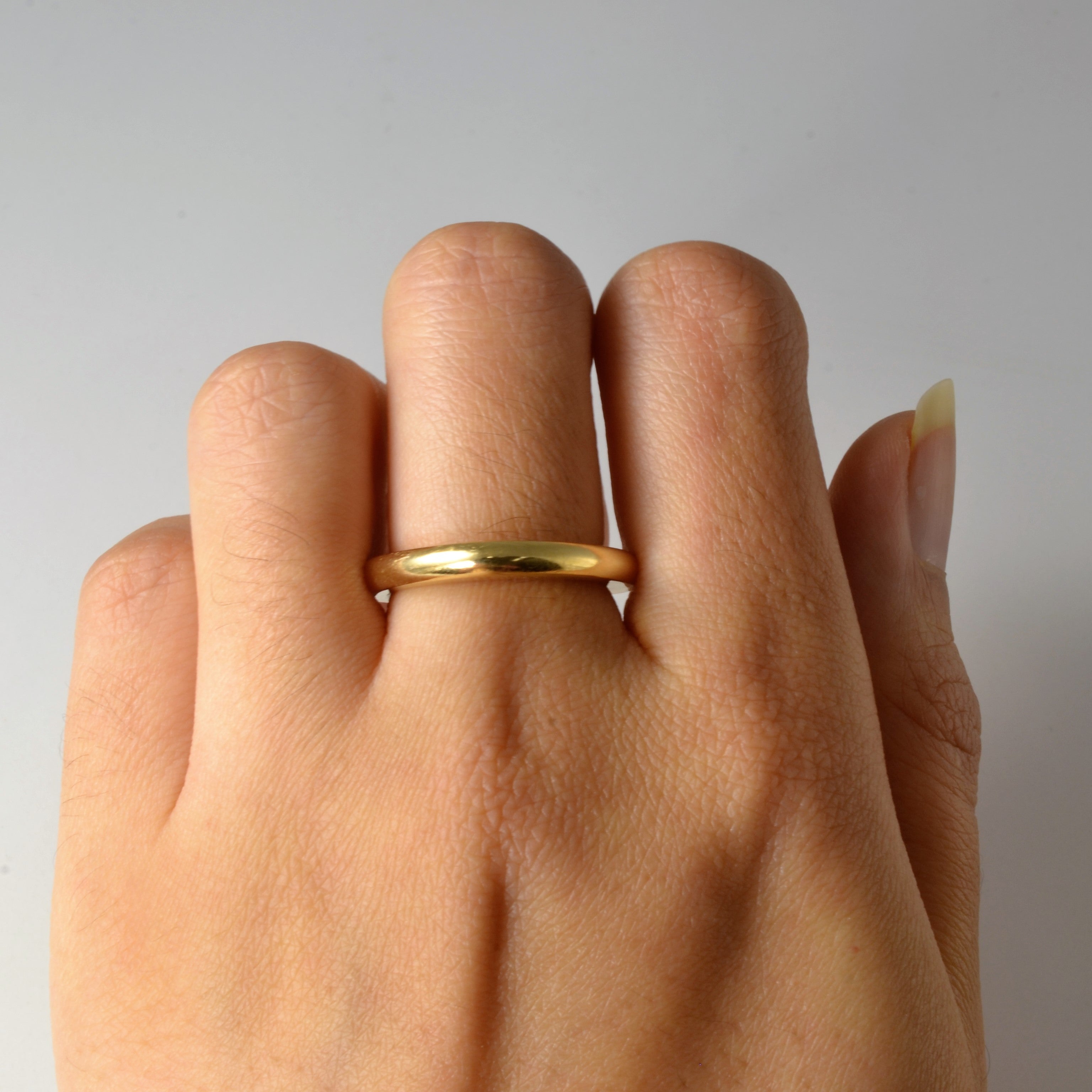 Bague triangulaire en or jaune | Taille 6,75 | 