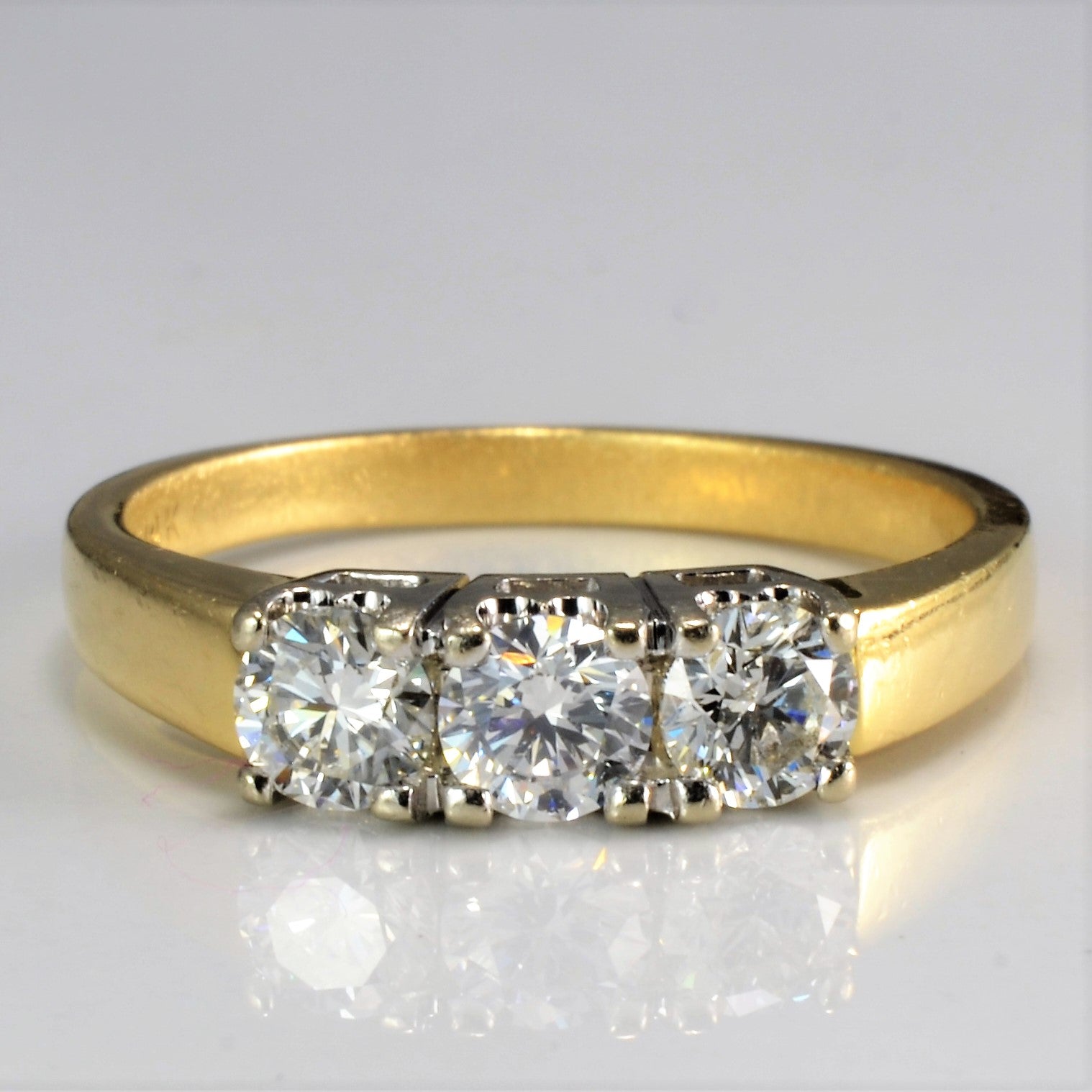 Three Stone Diamond Engagement Ring | 0.67 ctw, SZ 6.75 |