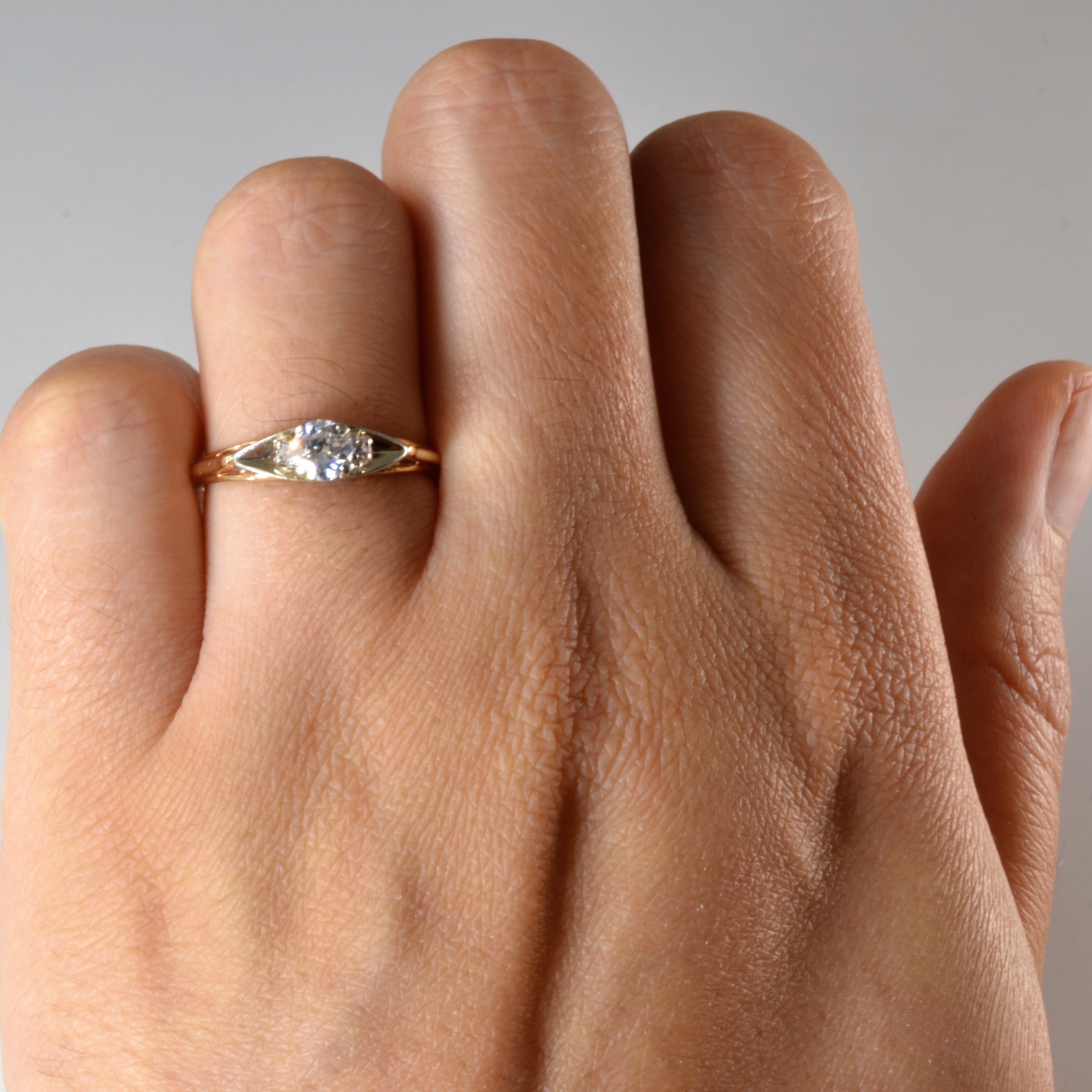 High Set Three Stone Diamond Ring | 0.31ctw | SZ 6 |