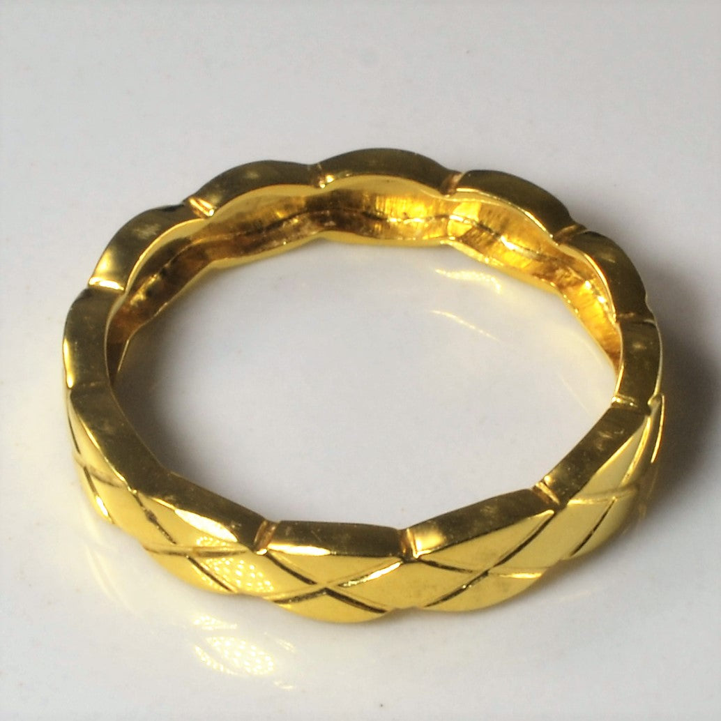 Quilted Yellow Gold Band | SZ 4.5 |