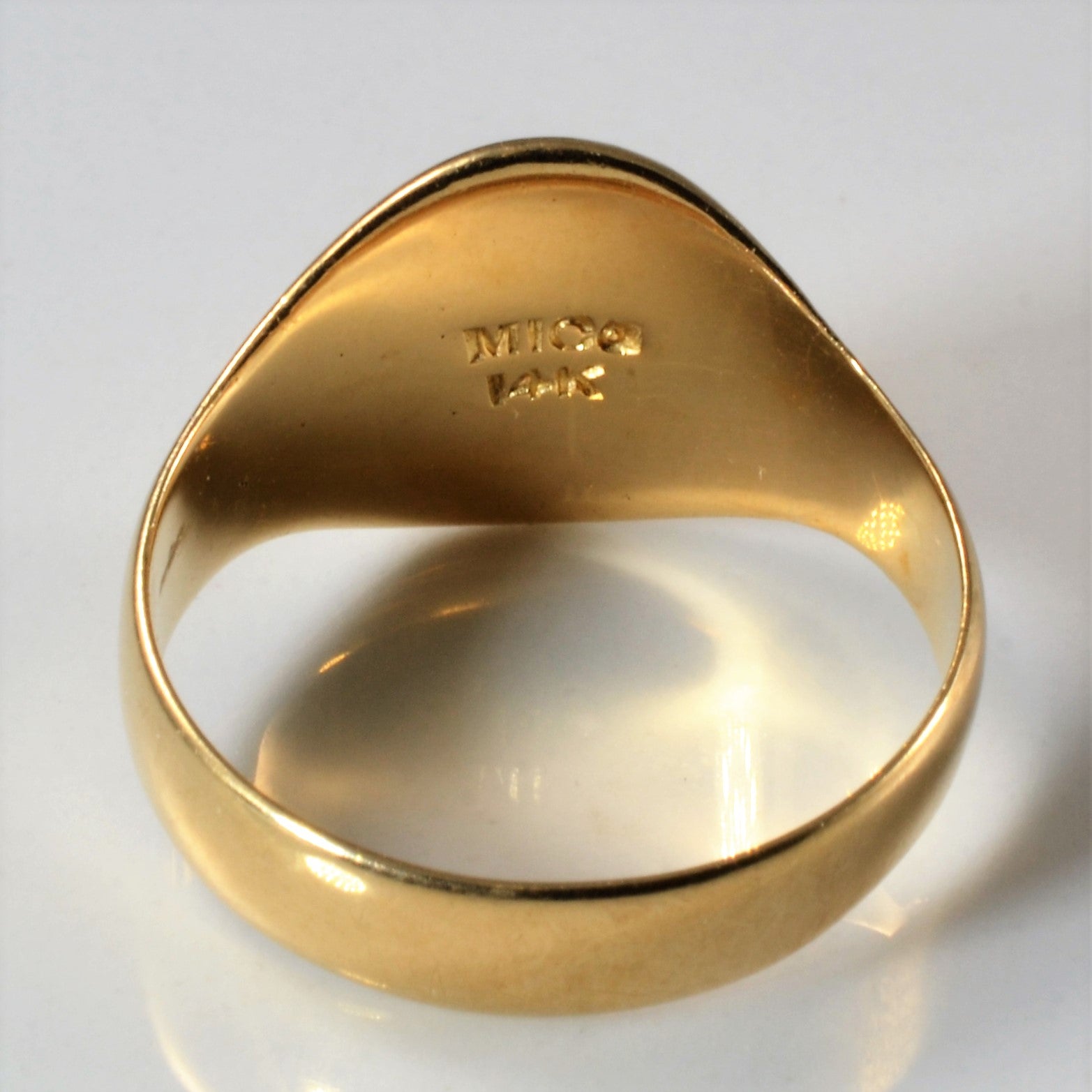 Initial 'RM' Gold Signet Ring | SZ 8 |