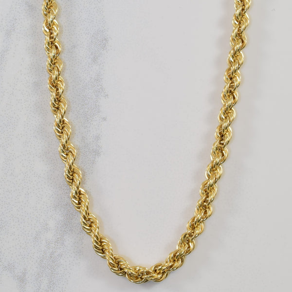 10k Yellow Gold Rope Chain | 22.5