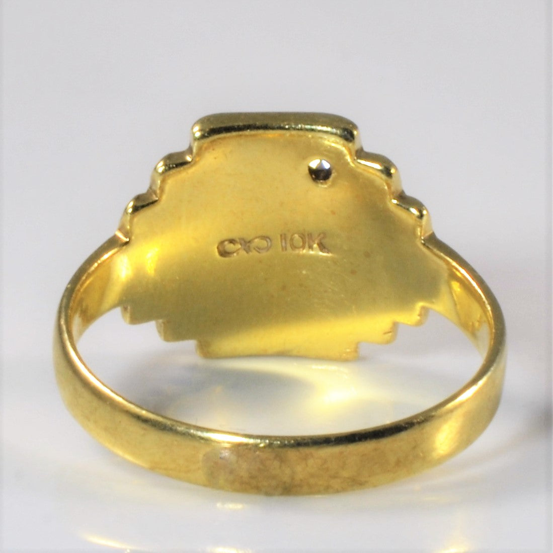 Initial 'AD' Diamond Signet Ring | 0.03ct | SZ 6 |