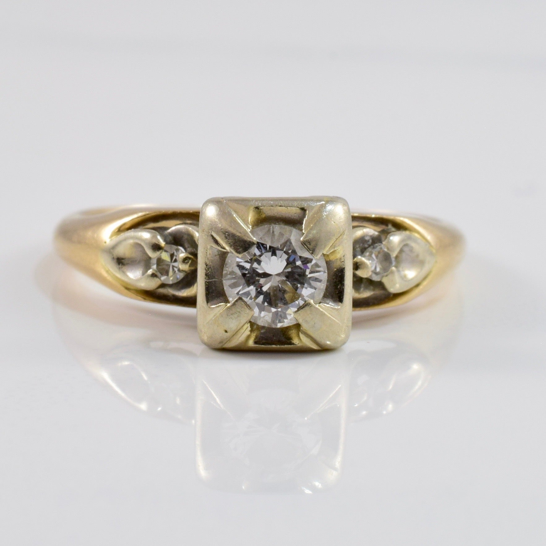 Vintage Engagement Ring | 0.28 ctw SZ 4.75 |