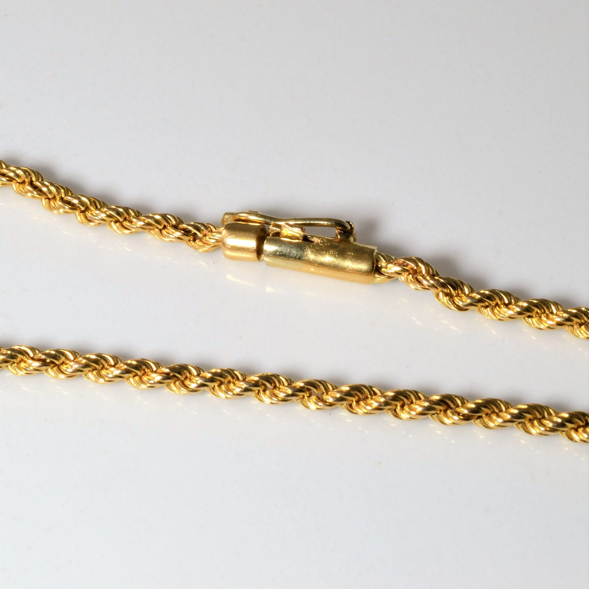 18k Yellow Gold Rope Chain | 18"|