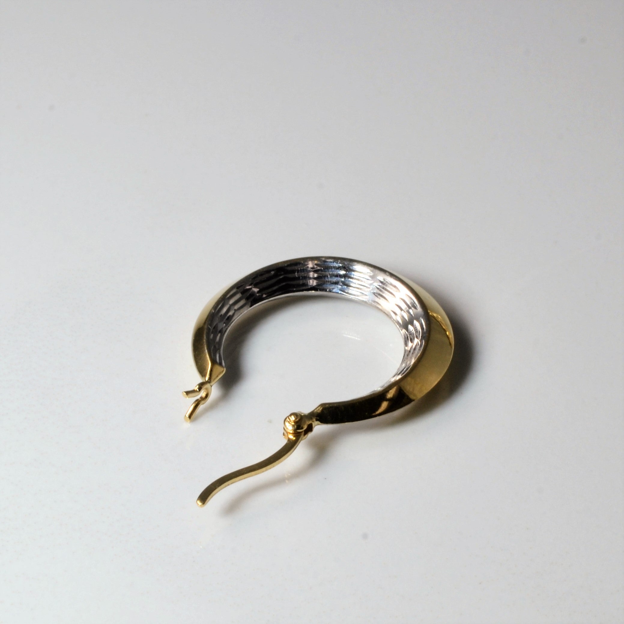 Two Tone Gold Hoops |