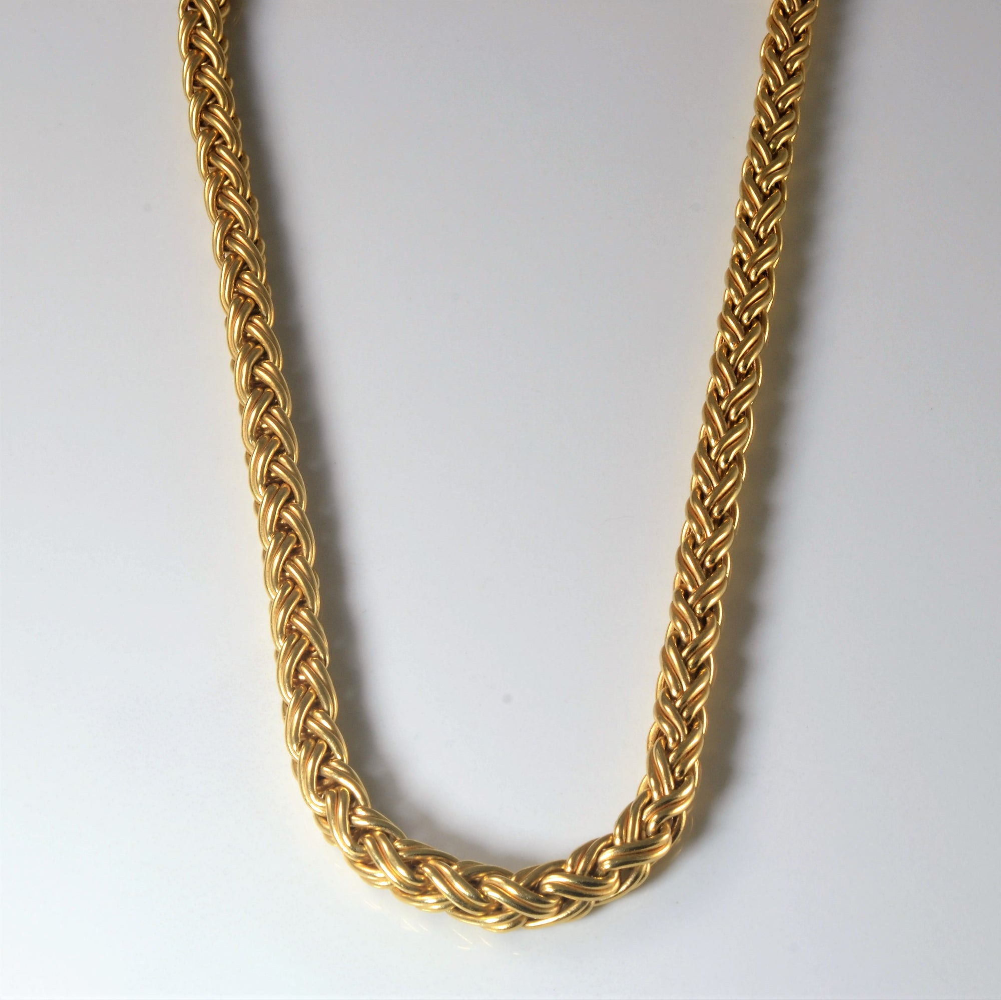 14k Yellow Gold Braided Chain | 16