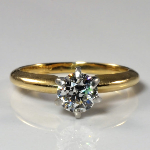 Old European Six Prong Solitaire Engagement Ring | 0.54ct | SZ 3.75 |