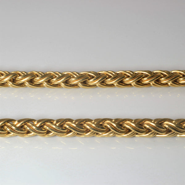 14k Yellow Gold Braided Chain | 16