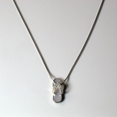 Diamond Slipper Necklace | 0.09ctw | 16