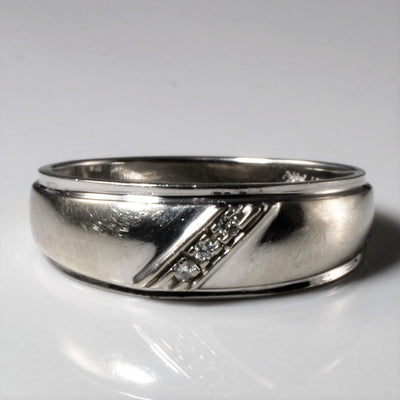 Diagonal Three Stone Diamond Band | 0.04ctw | SZ 10.75 |