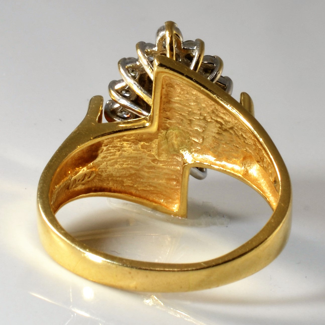 Marquise Shaped Diamond Bypass Ring | 1.00ctw | SZ 8.75 |