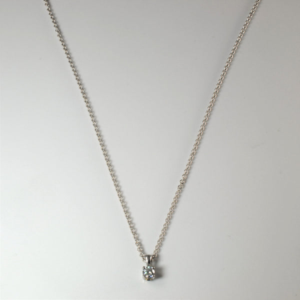 Birks' Blue Solitaire Diamond Necklace | 0.25ct | 18