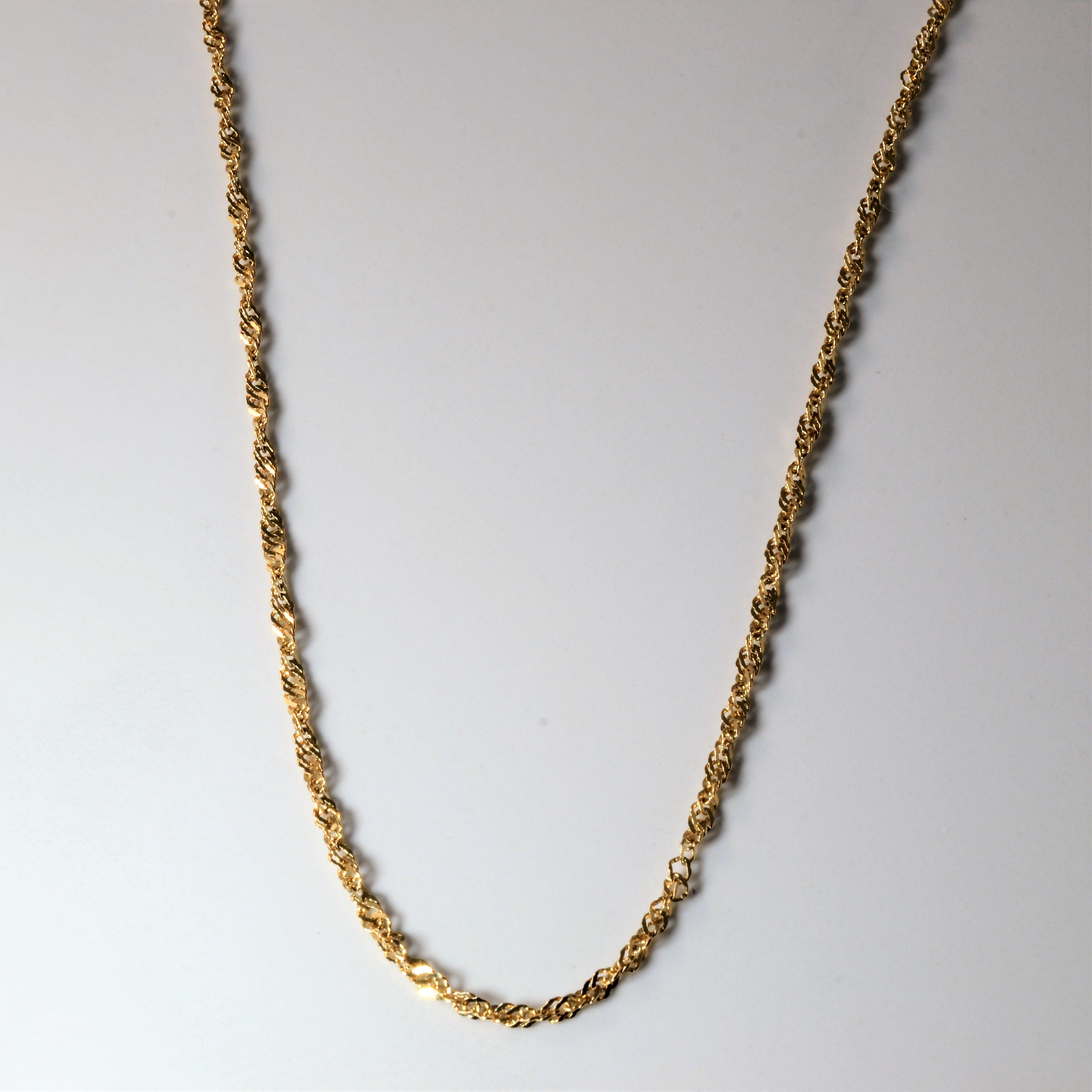 10k Yellow Gold Long Singapore Chain | 30"|