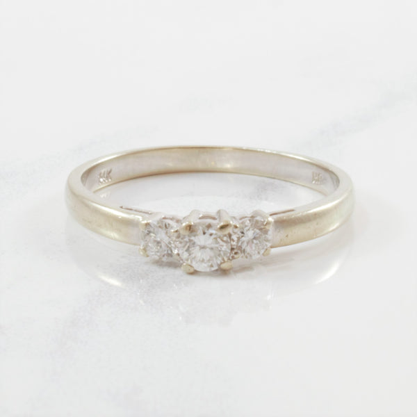 Petite Three Stone Diamond Ring | 0.23 ctw | SZ 6 |