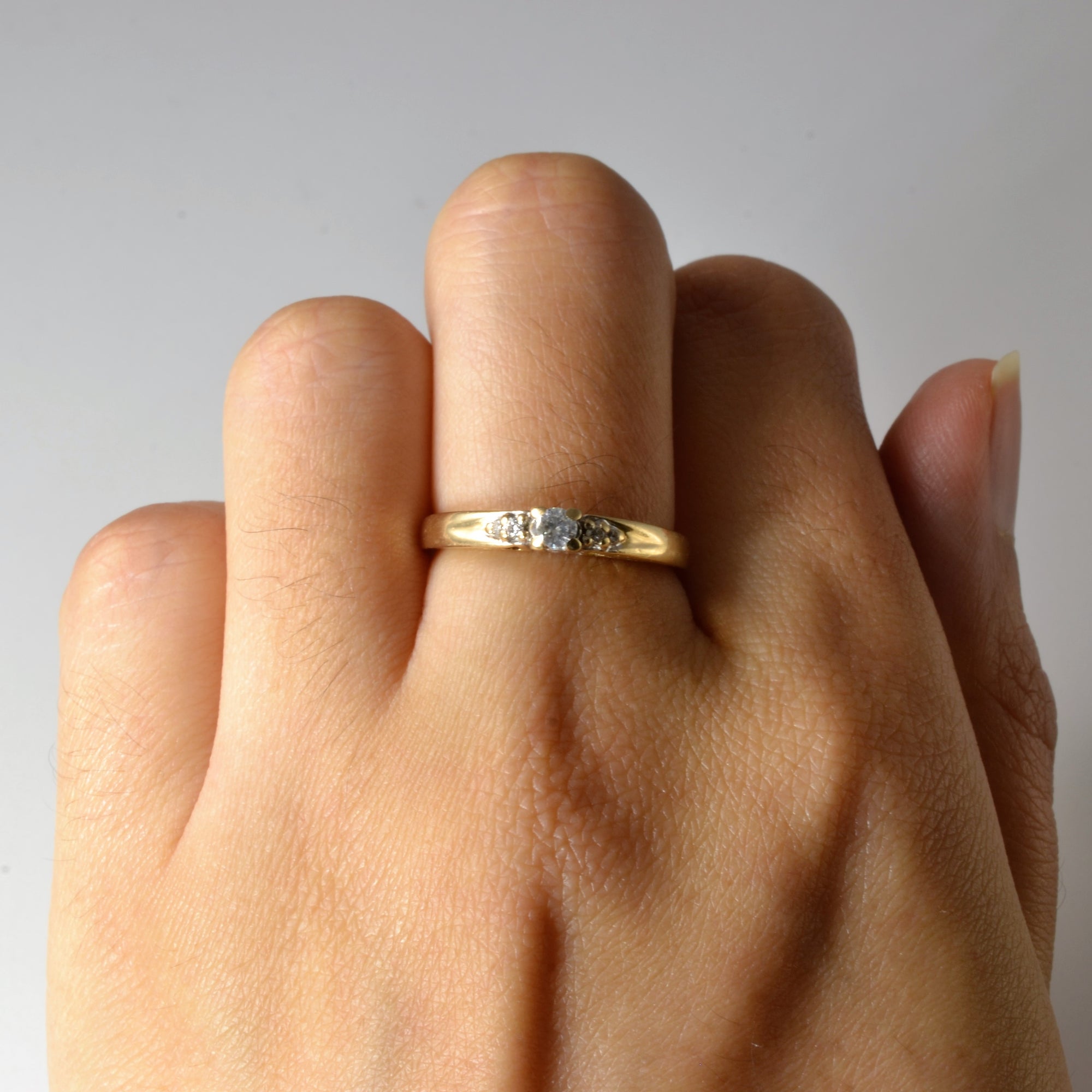 Yellow Gold Diamond Promise Ring | 0.10ctw | SZ 6.5 |