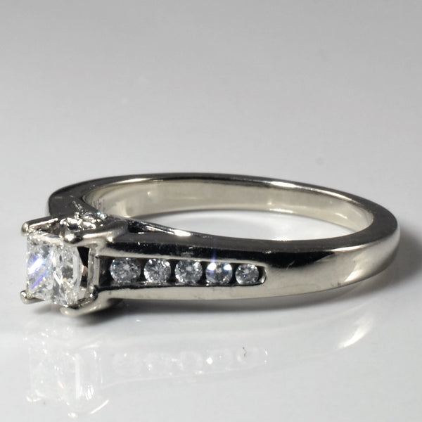 Princess Cathedral Engagement Ring | 0.71ctw | SZ 7 |