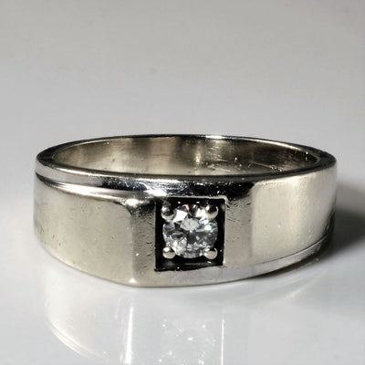 Offset Single Diamond Band | 0.20ct | SZ 10 |