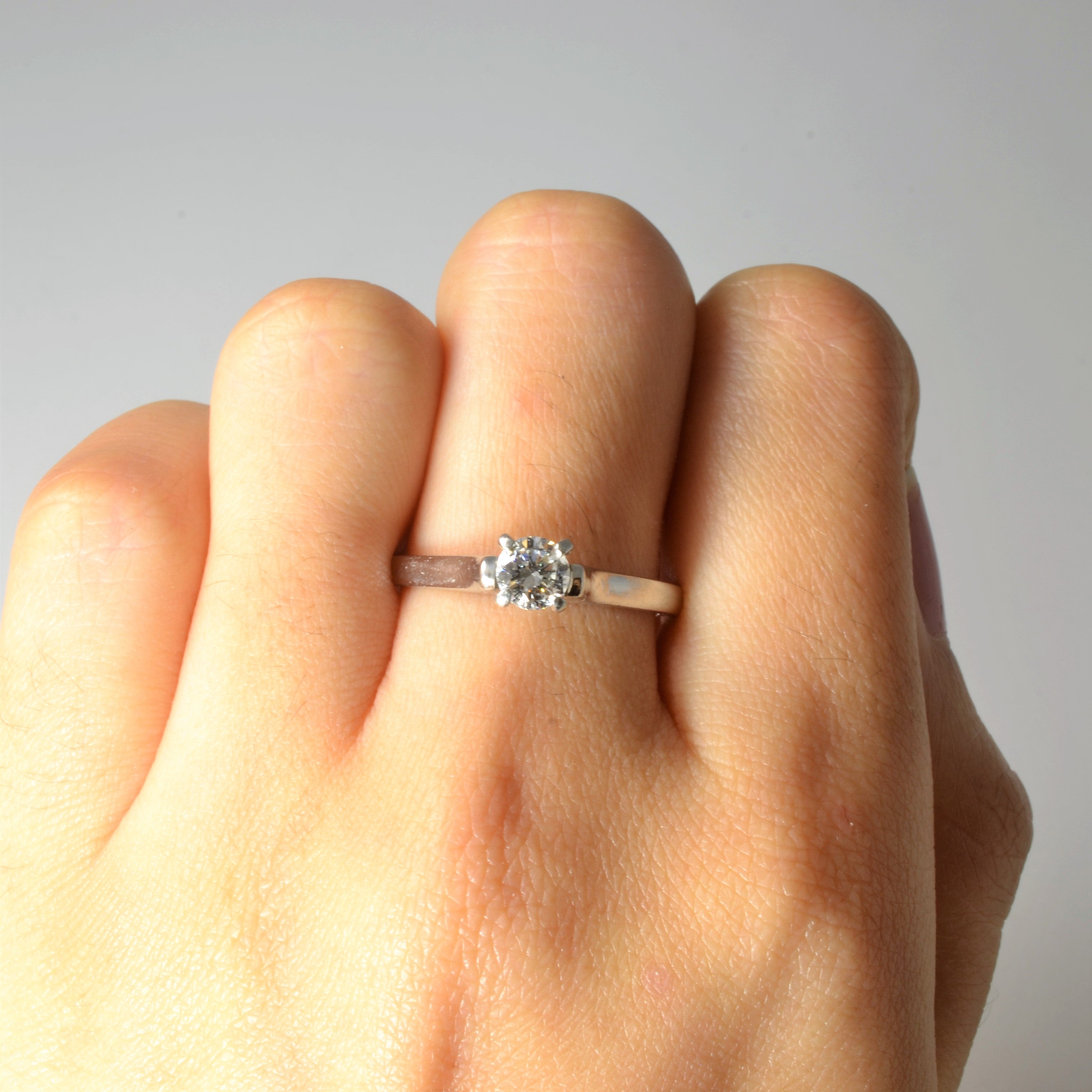 Platinum Solitaire Diamond Engagement Ring | 0.47ct | SZ 9.25 |