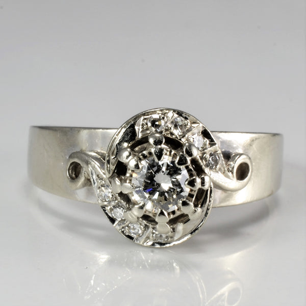 High Set Diamond Ladies Engagement Ring | 0.29 ctw, SZ 8 |