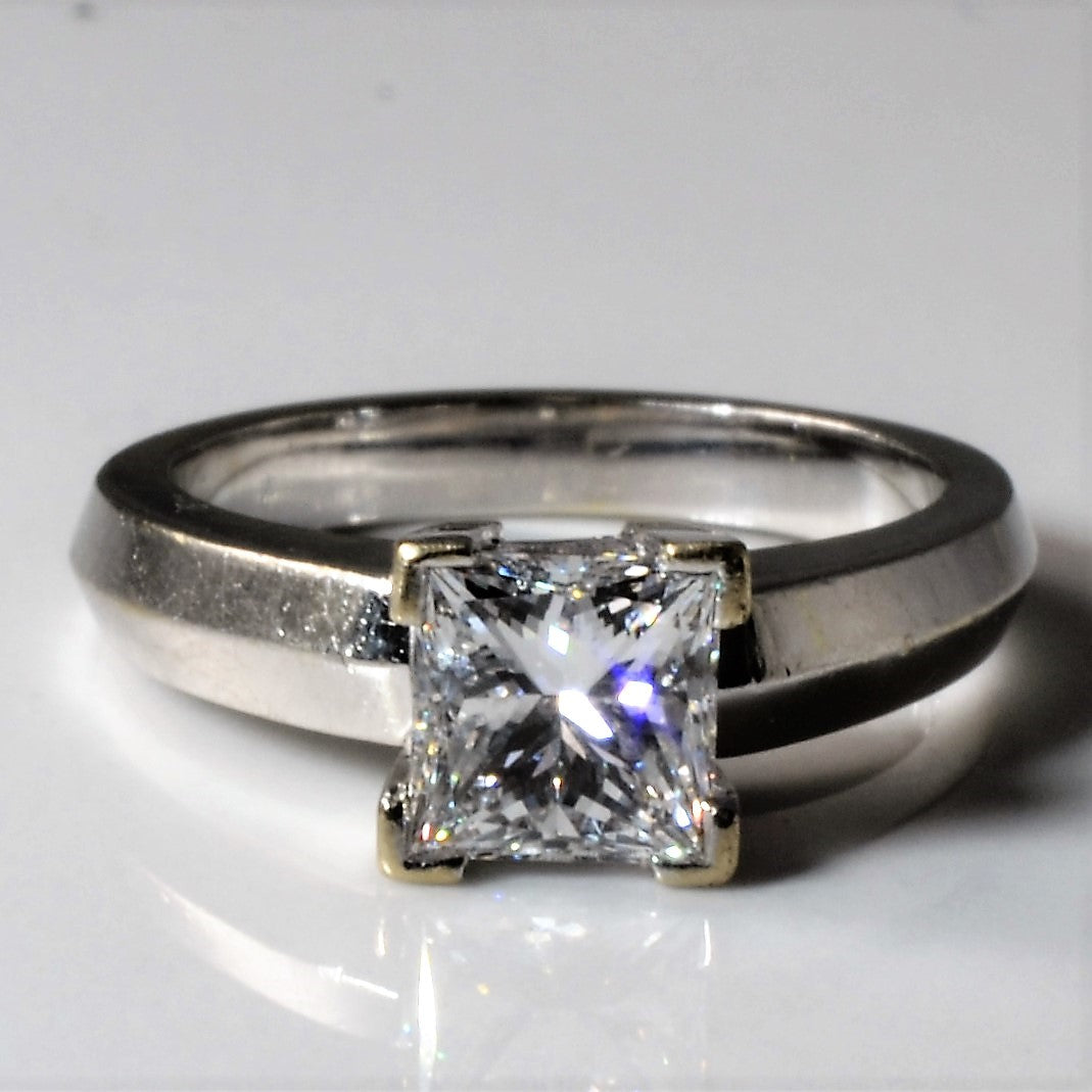 Knife Edge Princess Diamond Engagement Ring | 0.98ct | SZ 3.5 |