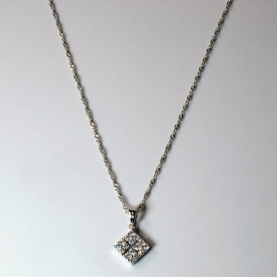 Cluster Diamond Necklace | 0.53ctw | 18