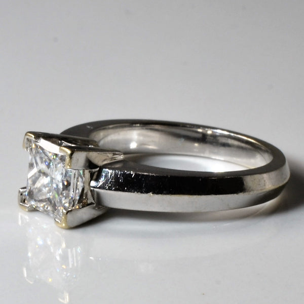 Knife Edge Princess Diamond Engagement Ring | 0.98ct | SZ 3.5 |