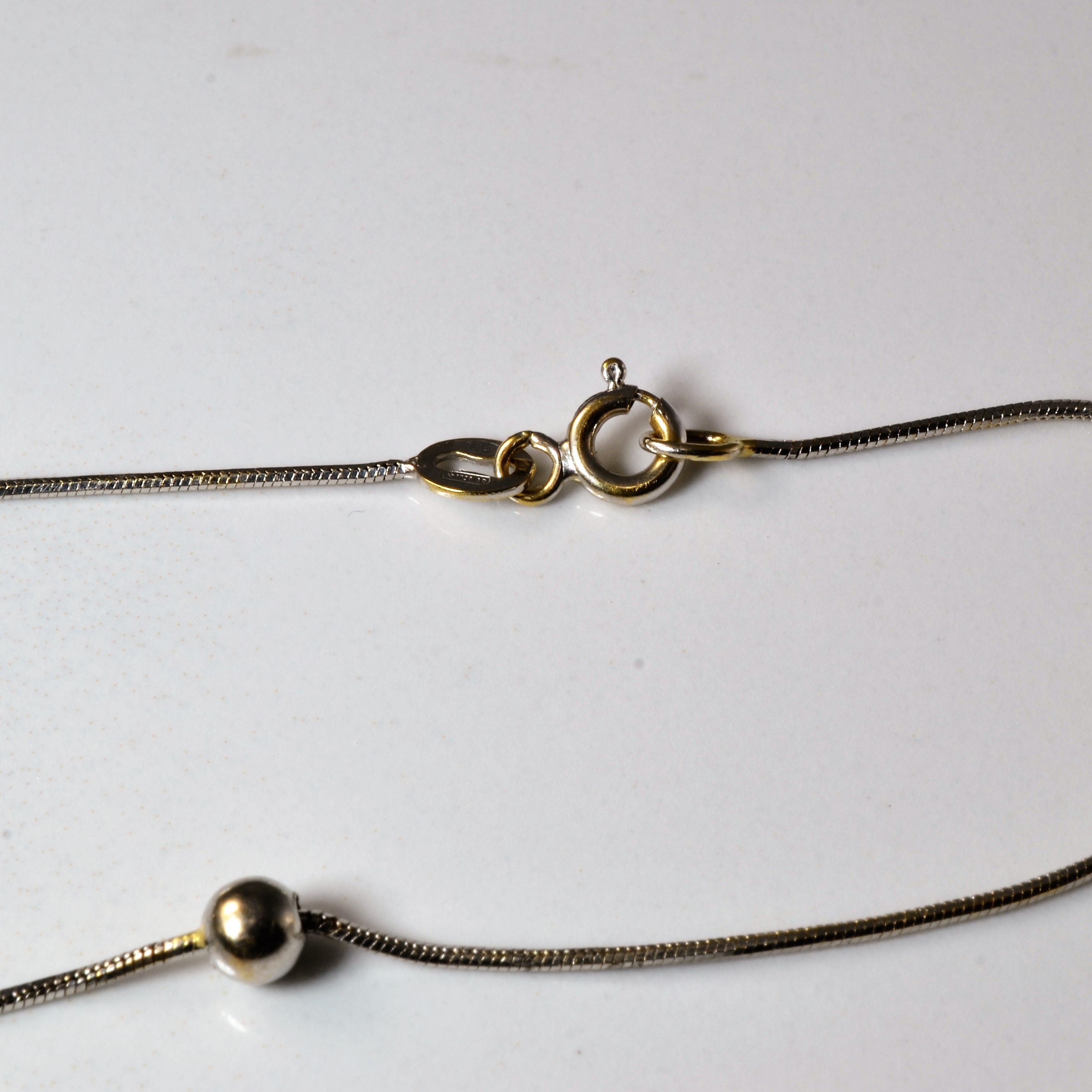 Bracelet à chaîne à billes bicolore or | 18 cm | 