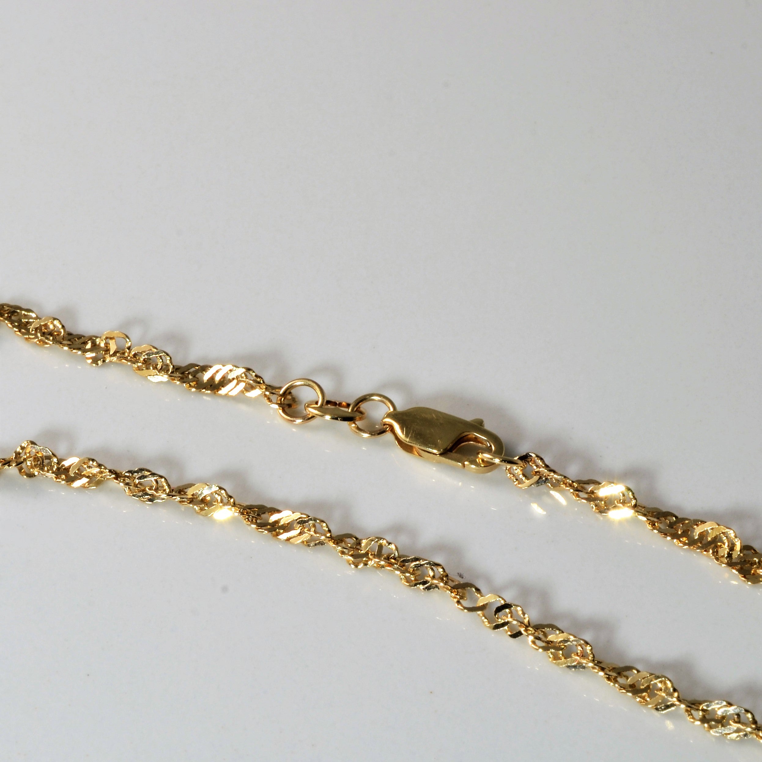 10k Yellow Gold Long Singapore Chain | 30"|