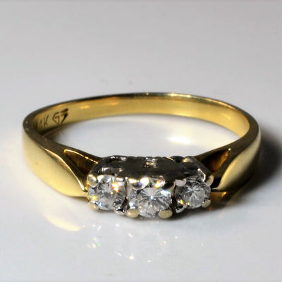 Three Stone Diamond Ring | 0.31ctw | SZ 6.75 |