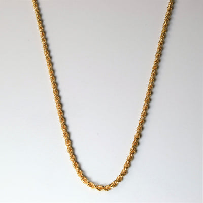 10k Yellow Gold Rope Chain | 22