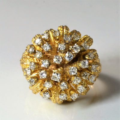 High Set Diamond Burst Cocktail Ring | 0.47ctw | SZ 5.75 |