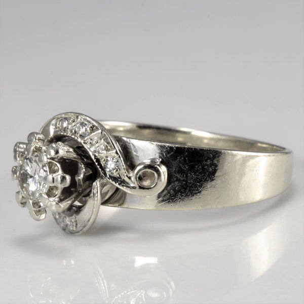 High Set Diamond Ladies Engagement Ring | 0.29 ctw, SZ 8 |