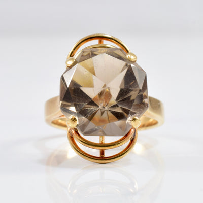 Vintage Smoky Quartz Cocktail Ring | SZ 4.25 |