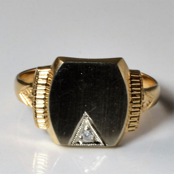 Diamond Signet Ring | 0.01ct | SZ 5.5 |