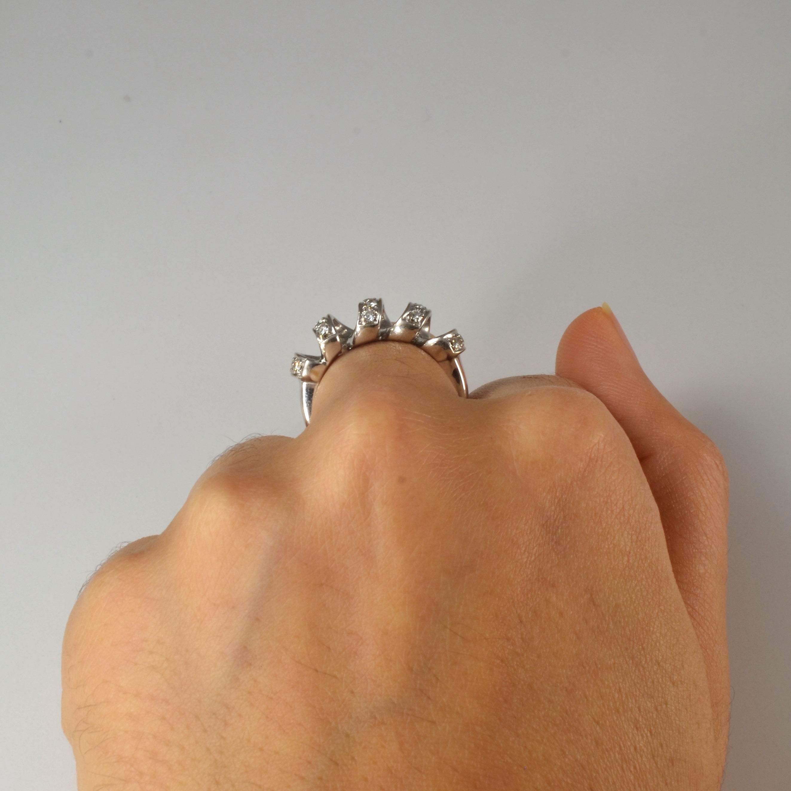 Diamond Spiral Ring | 0.29ctw | SZ 6.75 |