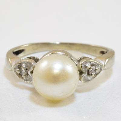 Pearl & Diamond Ring | 2.10ct, 0.02ctw | SZ 2.75 |