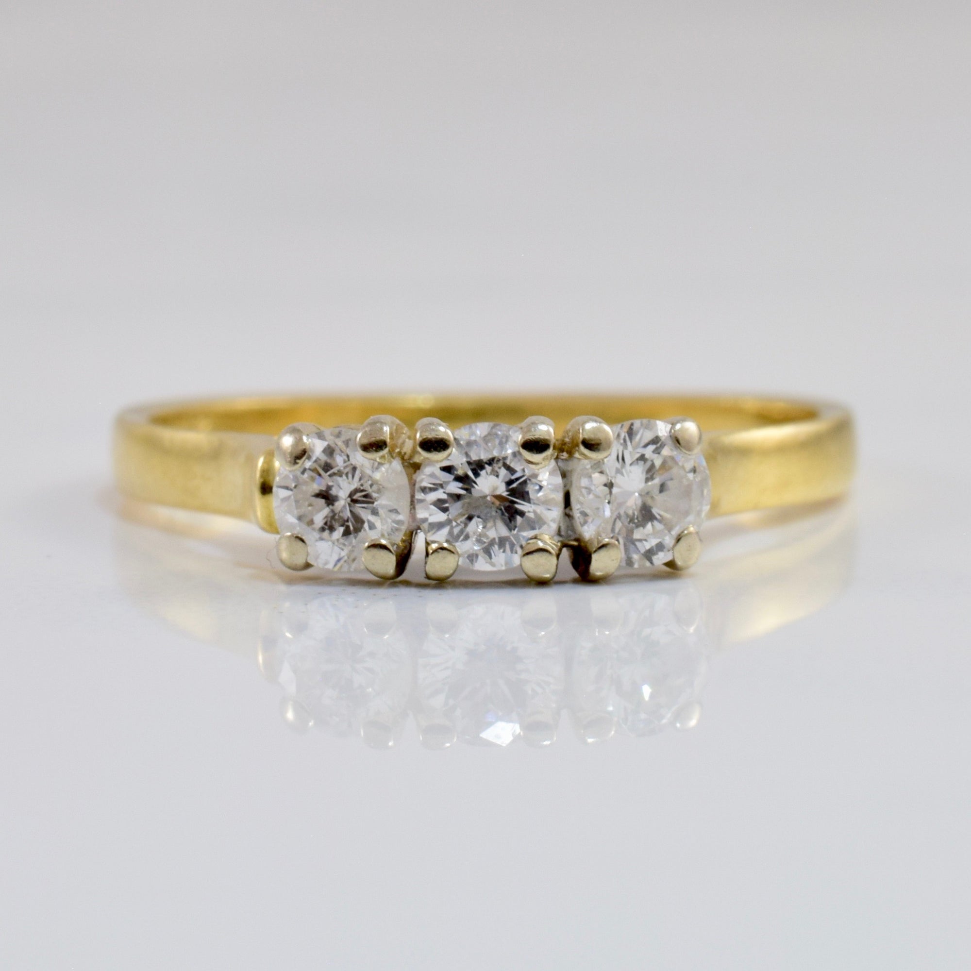 Three Stone Engagement Ring | 0.45 ctw SZ 6.5 |