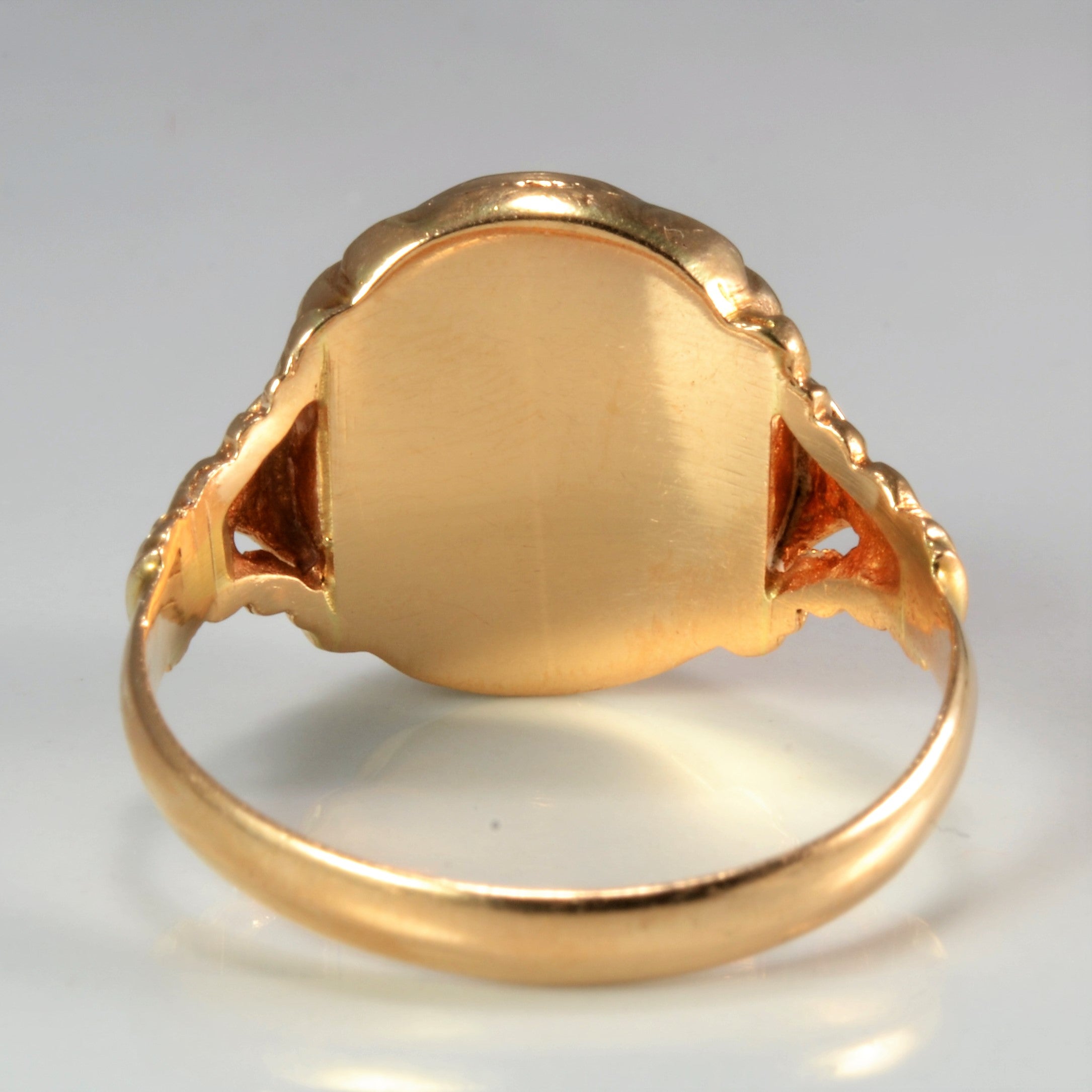 Bezel Set Fire Agate Vintage Ring | SZ 9.75 |