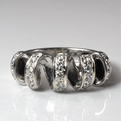 Diamond Spiral Ring | 0.29ctw | SZ 6.75 |