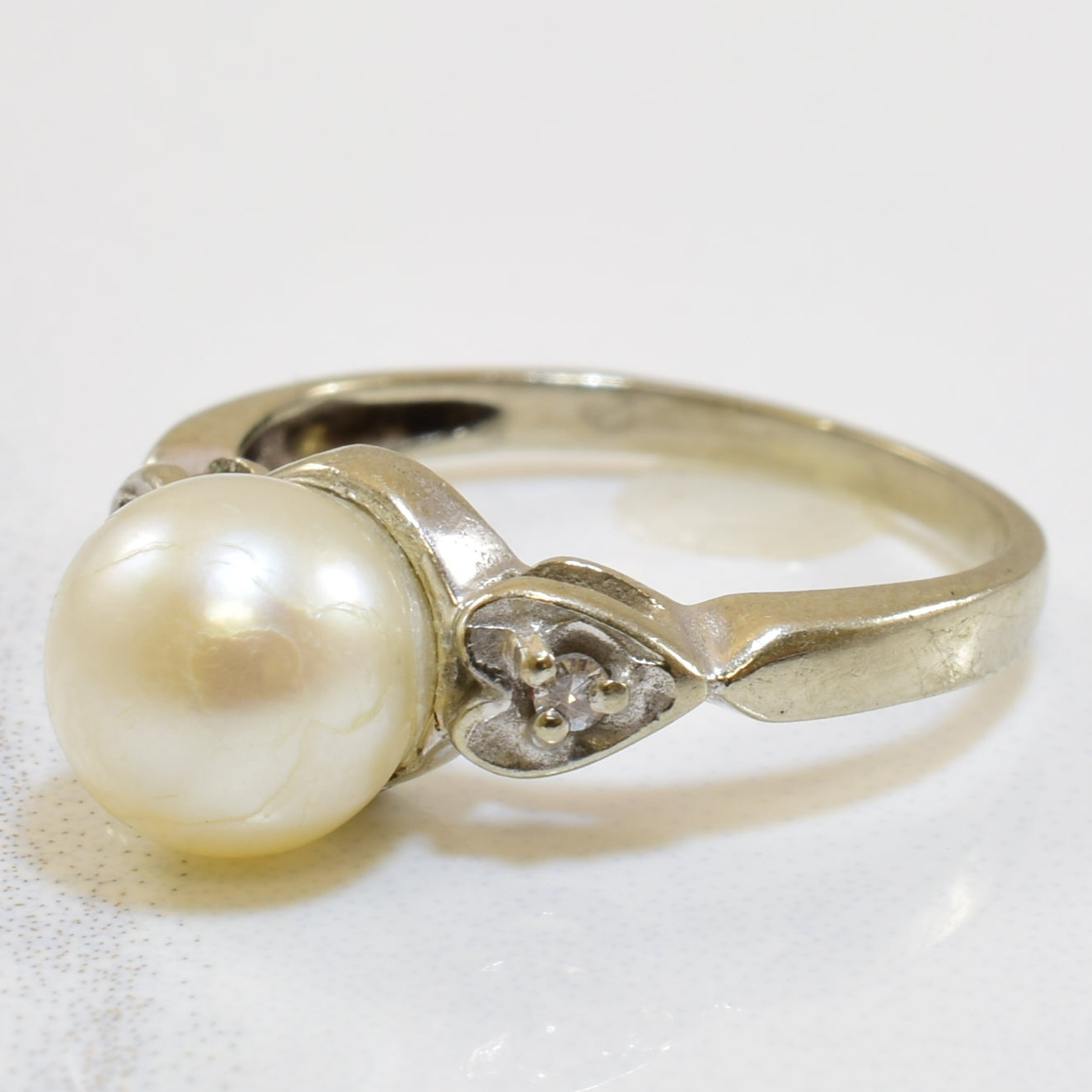 Pearl & Diamond Ring | 2.10ct, 0.02ctw | SZ 2.75 |