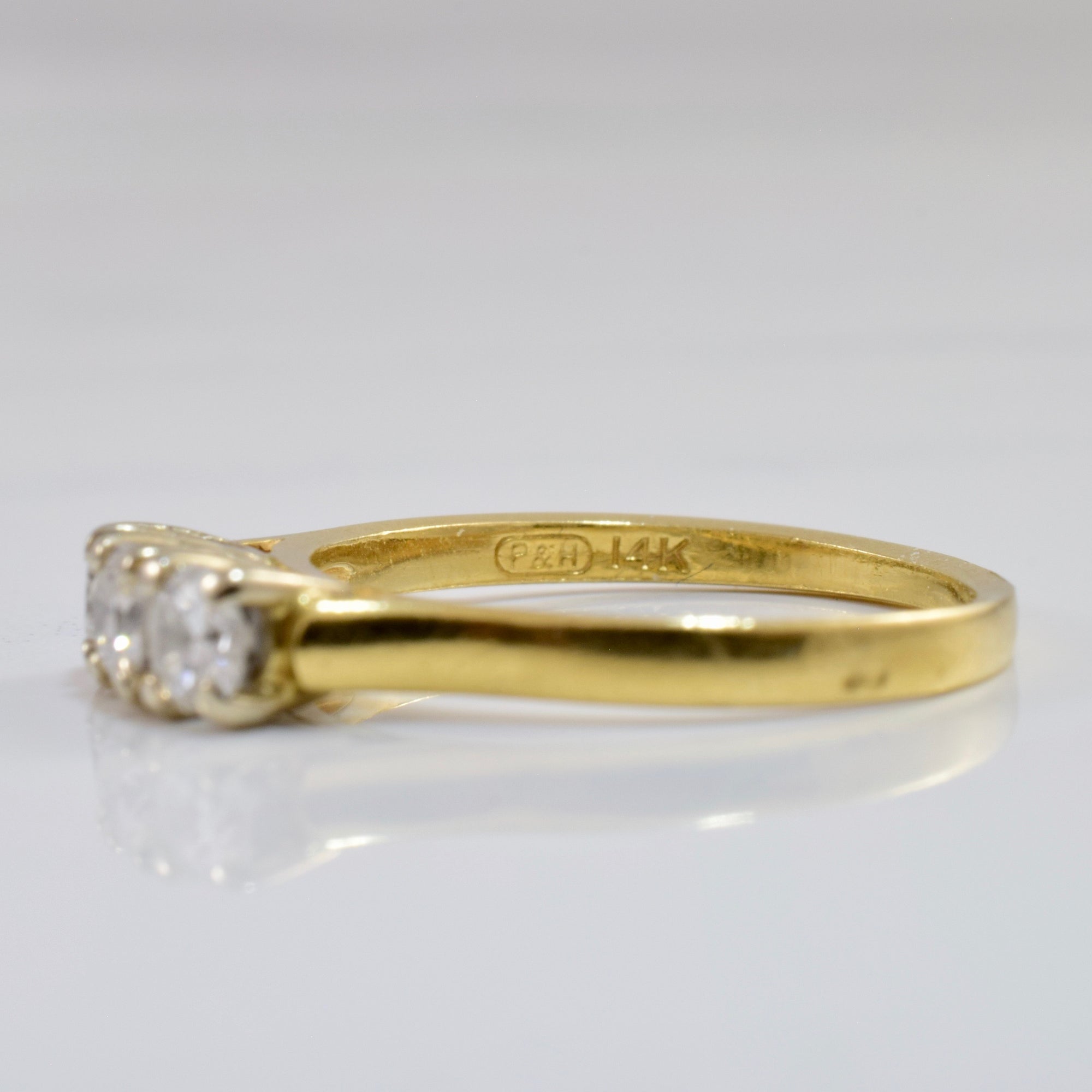 Three Stone Engagement Ring | 0.45 ctw SZ 6.5 |