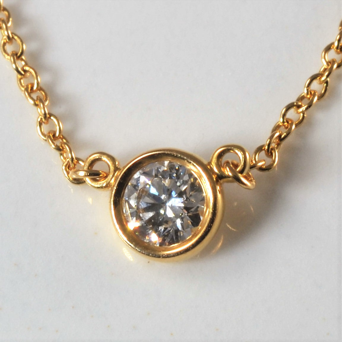 Tiffany & Co.' Elsa Peretti® Diamonds by the Yard® Single Diamond Pendant