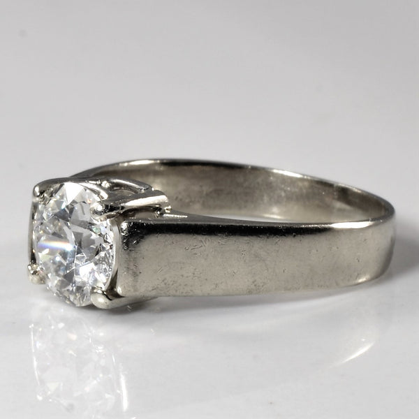 Tapered Old European Solitaire Diamond Ring | 1.18ct | SZ 6.25 |